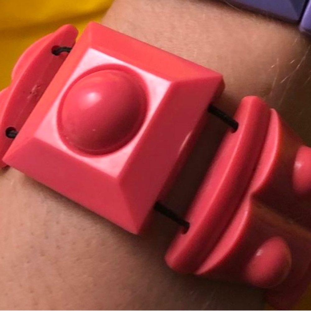 MARC JACOBS VINTAGE PINK COLORBLOCK BRACELET OS